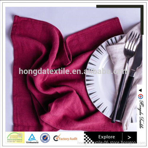 100% stone wahsed linen table napkin from China manufacturer